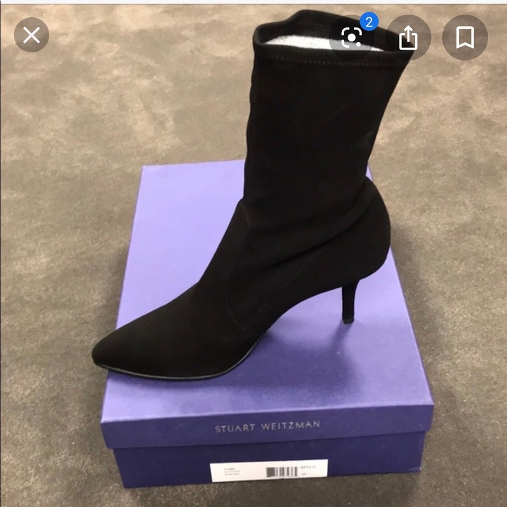Stuart Weitzman suede cling bootie - new Sz 6 - Picture 2 of 8